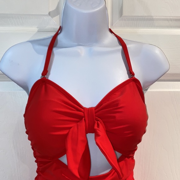 Tempt Me Ladies Sexy Cutout One Piece Tummy Control Halter Swimsuit Size Small - Picture 2 of 11